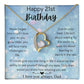 Happy 21st Birthday Daughter - Love, Dad - Forever Love Necklace - Dearly Loved Designs