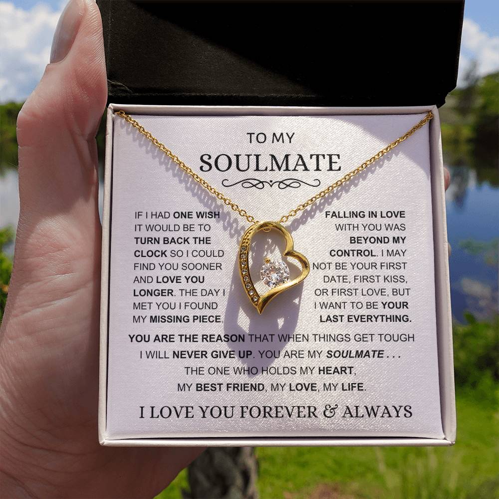 Soulmate - The One Who Holds My Heart - Forever Love Necklace