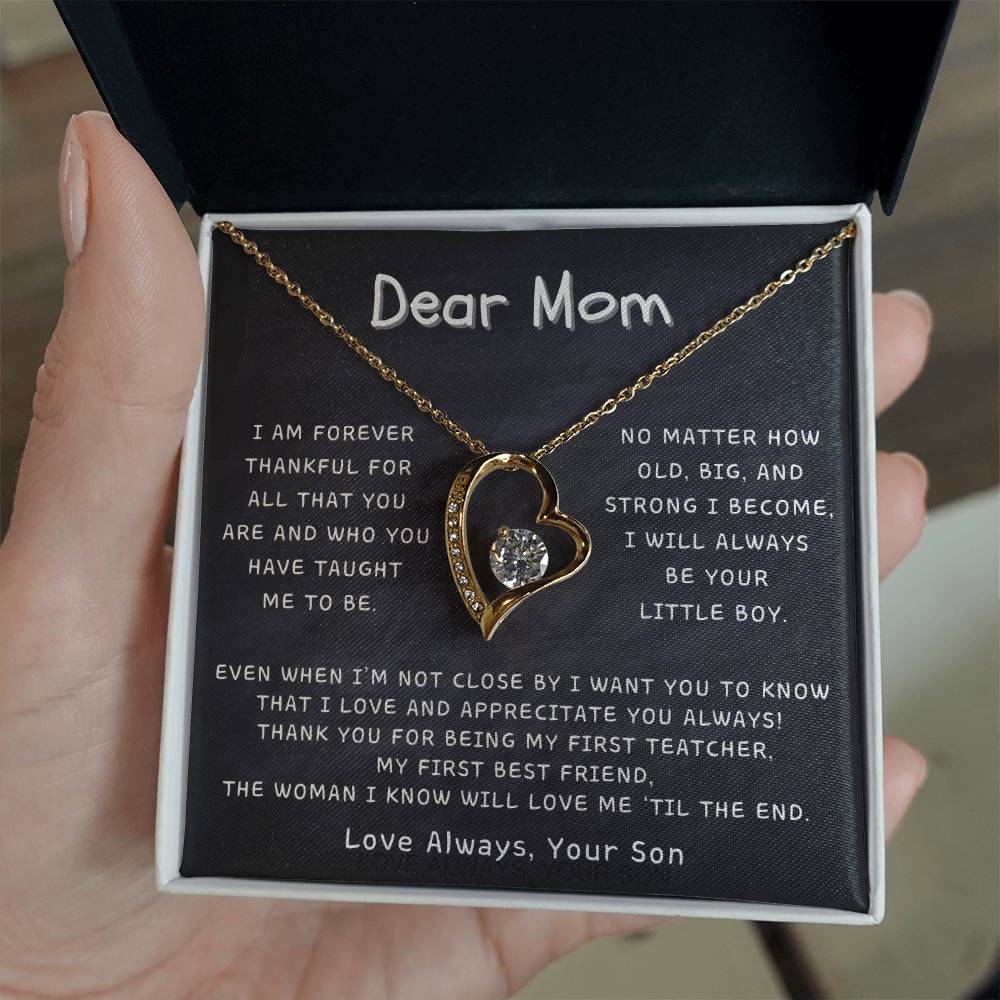 Dear Mom - Love and Appreciate You Always, Your Son - Forever Love Necklace