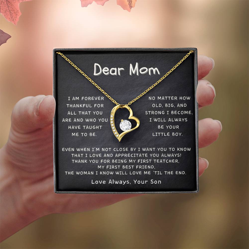 Dear Mom - Love and Appreciate You Always, Your Son - Forever Love Necklace