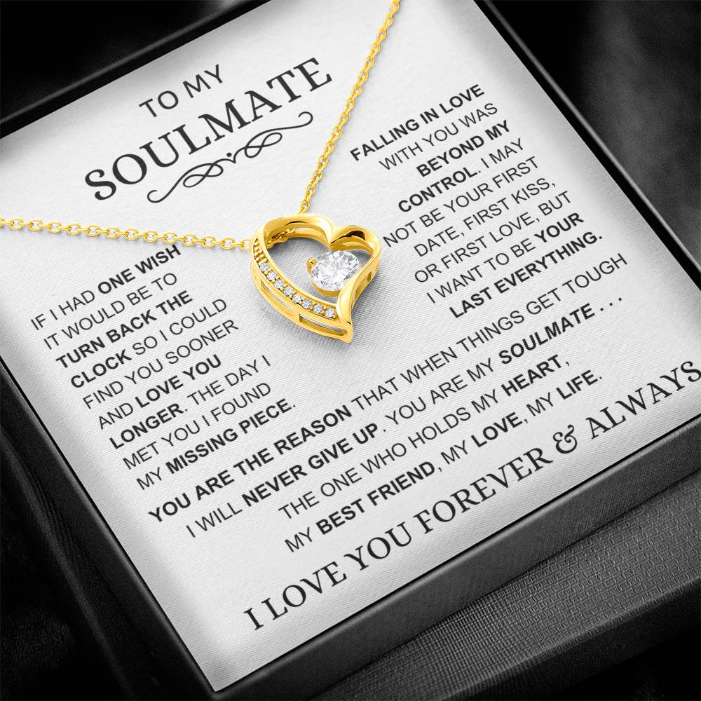 Soulmate - The One Who Holds My Heart - Forever Love Necklace