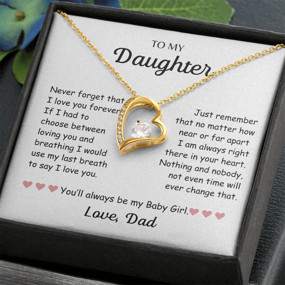 Daughter - I Love You Forever ~ Dad | Forever Love Necklace