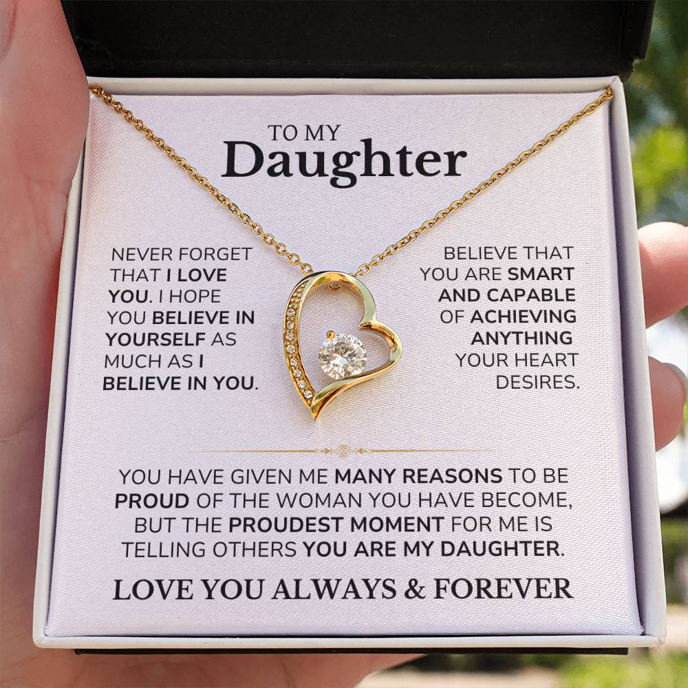 Daughter - I Am Proud You Are My Daughter - Forever Love Necklace