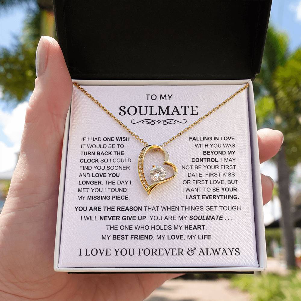 Soulmate - The One Who Holds My Heart - Forever Love Necklace