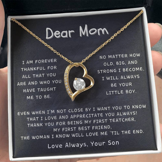 Dear Mom - Love and Appreciate You Always, Your Son - Forever Love Necklace