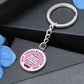 Daughter, May Angels Watch Over You - Circle Pendant Key Chain - Dearly Loved Designs