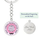 Daughter, May Angels Watch Over You - Circle Pendant Key Chain - Dearly Loved Designs