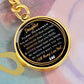 To Daughter, Love Dad - Circle Pendant Key Chain - Dearly Loved Designs