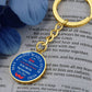 Son, May Angels Watch Over You - Circle Pendant Key Chain - Dearly Loved Designs